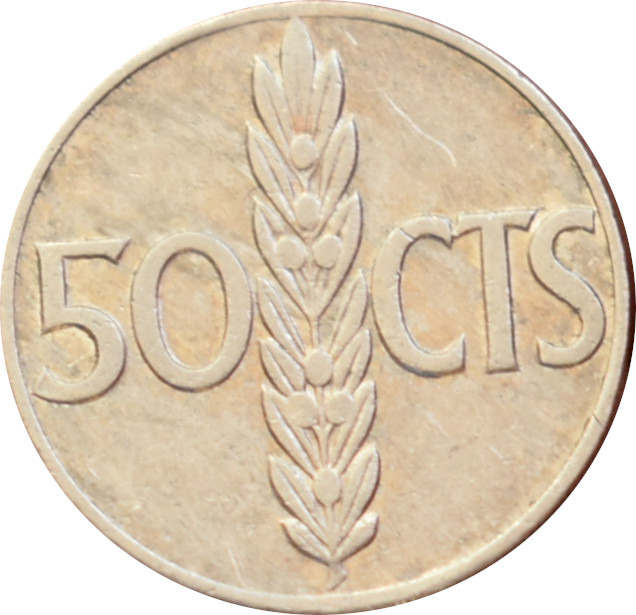 Španielsko 50 Centimos 1966