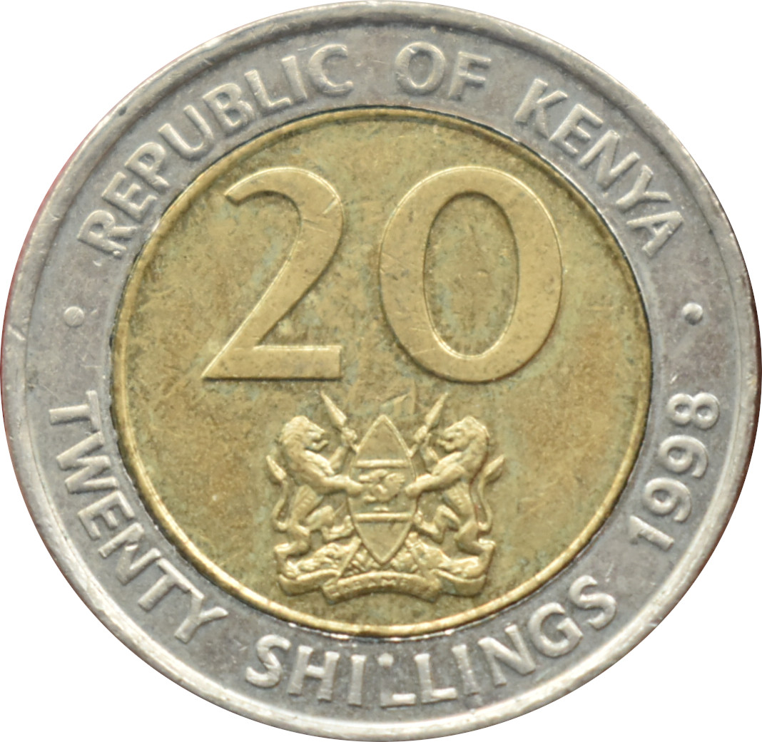 Keňa 20 Shillings 1998