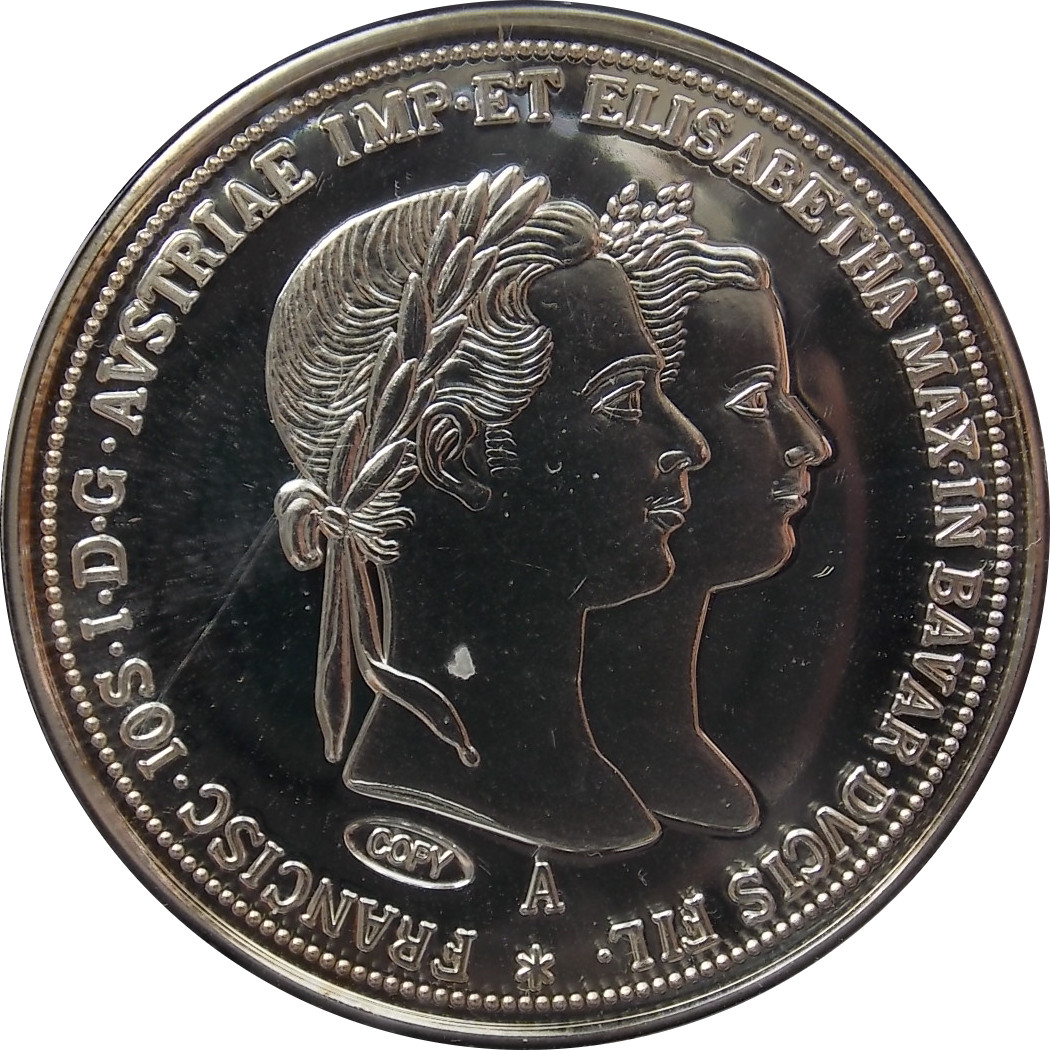 F.J. 2 Gulden 1854 Novoražba