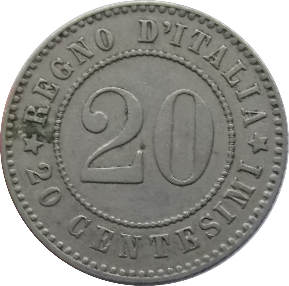 Taliansko 20 Centesimi 1894 K.B