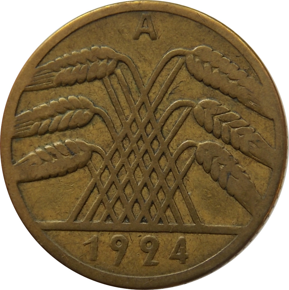 Nemecko - Weimarská republika 10 Rentenpfennig 1924 A