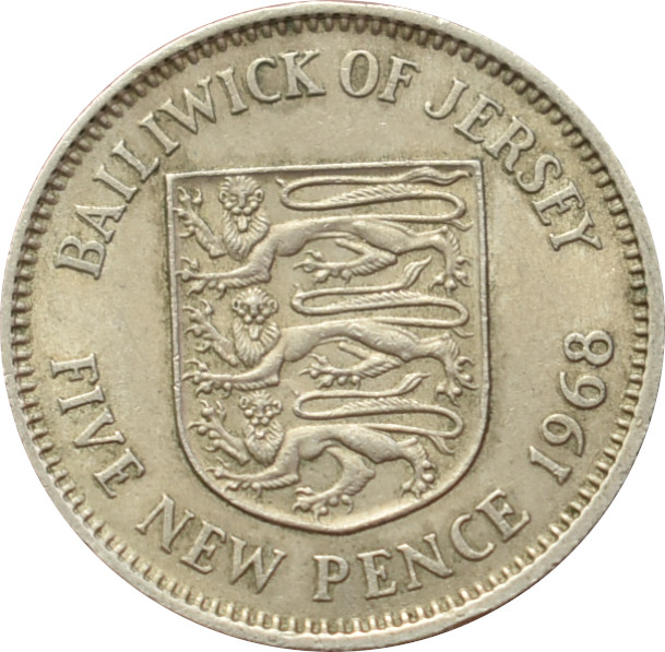 Jersey 5 New Pence 1968