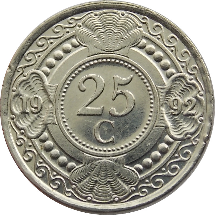 Holandské Antily 25 Cents 1992