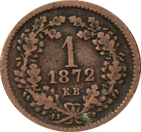 F.J. 1 Krajcár 1872 K.B.