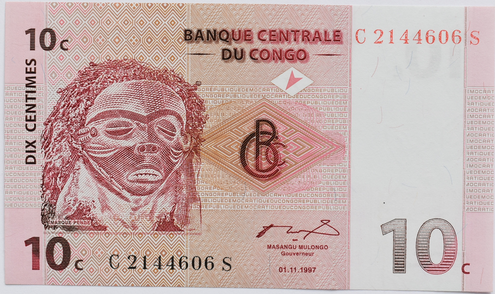 Dem.Rep.Kongo 10 Centimes 1997