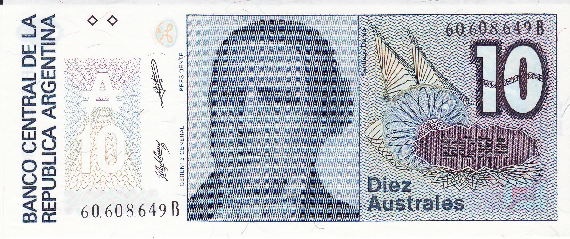 Argentína 10 Australes 1986