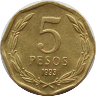 Čile 5 Pesos 1993