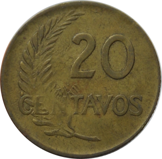Peru 20 Centavos 1964