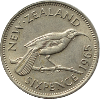 Nový Zéland 6 Pence 1965