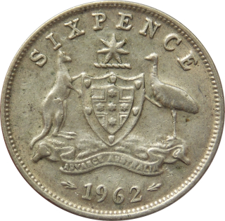 Austrália 6 Pence 1962