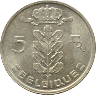 Belgicko 5 Francs 1978