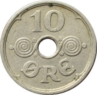 Dánsko 10 Ore 1924