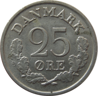 Dánsko 25 Ore 1966
