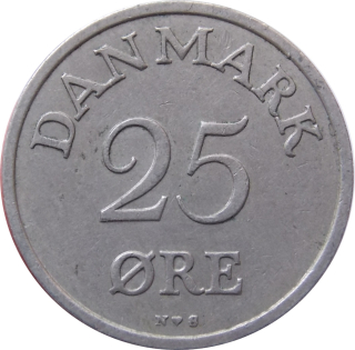 Dánsko 25 Ore 1950