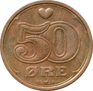 Dánsko 50 Ore 1989
