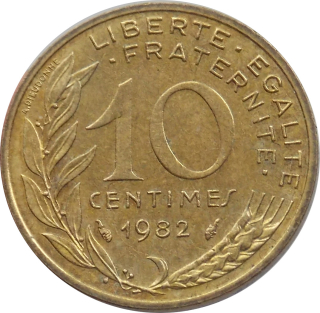 Francúzsko 10 Centimes 1982