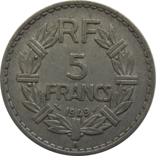 Francúzsko 5 Francs 1949 B