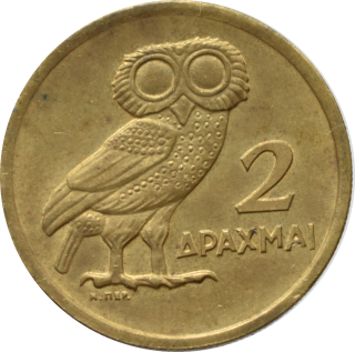 Grécko 2 Drachmas 1973