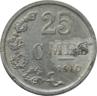 Luxembursko 25 Centimes 1960