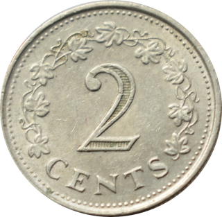 Malta 2 Cents 1977