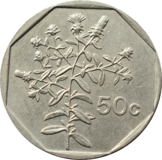 Malta 50 Cents 1991