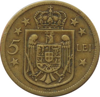 Rumunsko 5 Lei 1930 KN
