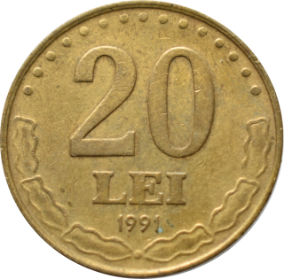 Rumunsko 20 Lei 1991