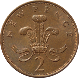 Anglicko 2 New Pence 1971