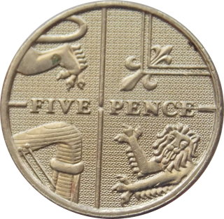 Anglicko 5 Pence 2008