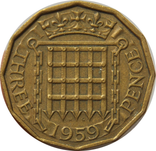 Anglicko 3 Pence 1959