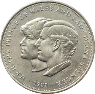 Anglicko 25 Pence 1981
