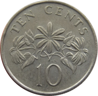 Singapur 10 Cents 1989