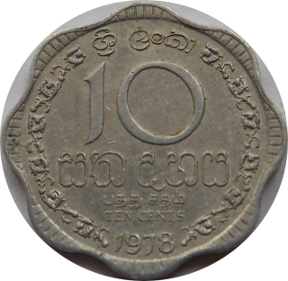 Srí Lanka 10 Cents 1978