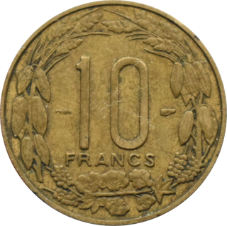 Francúzska Rovníková Afrika Kamerun 10 Francs 1958