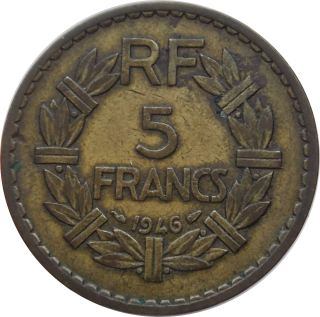 Francúzsko 5 Francs 1946