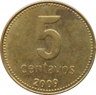 Argentína 5 Centavos 2009