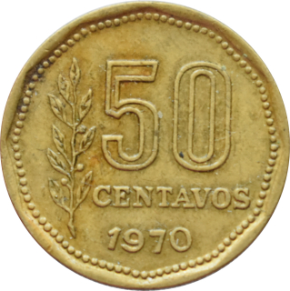 Argentína 50 Centavos 1970