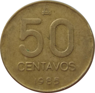 Argentína 50 Centavos 1985