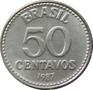 Brazília 50 Centavos 1987