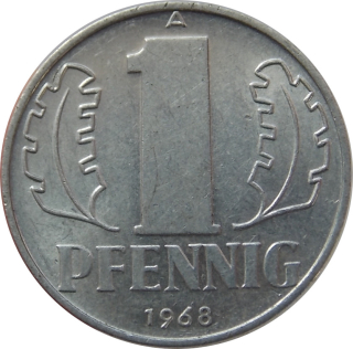 DDR 1 Pfennig 1968 A