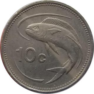Malta 10 Cents 1986