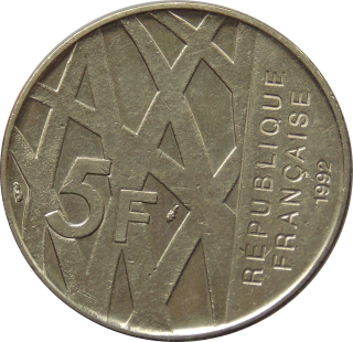 Francúzsko 5 Francs 1992