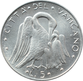 Vatikán 5 Lira 1976