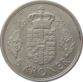 Dánsko 5 Kroner 1979