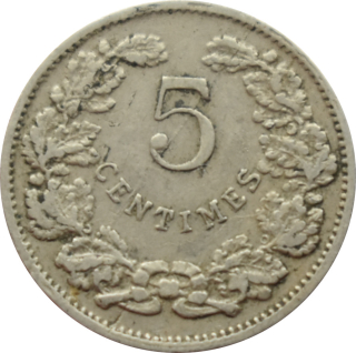 Luxembursko 5 Centimes 1908