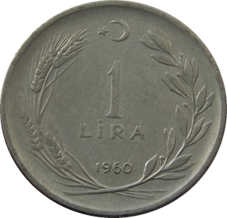 Turecko 1 Lira 1960