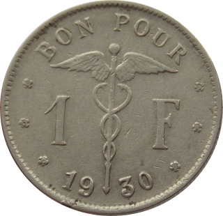 Belgicko 1 Frank 1930