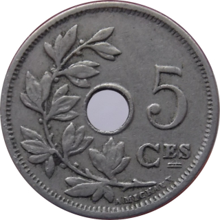 Belgicko 5 Centimes 1910