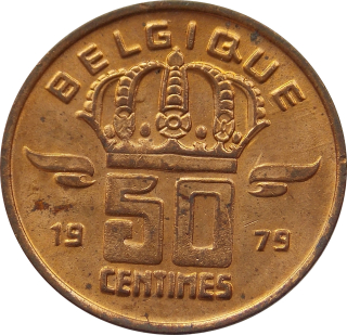 Belgicko 50 centimes 1979