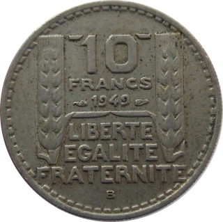 Francúzsko 10 Francs 1949 B